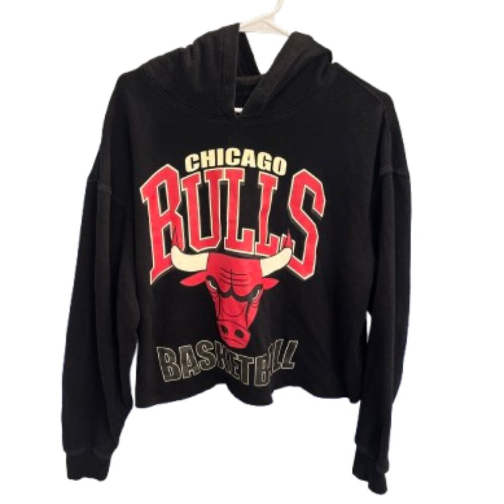 🏀 Chicago Bulls Basketball Hoodie - Cropped -  Size L